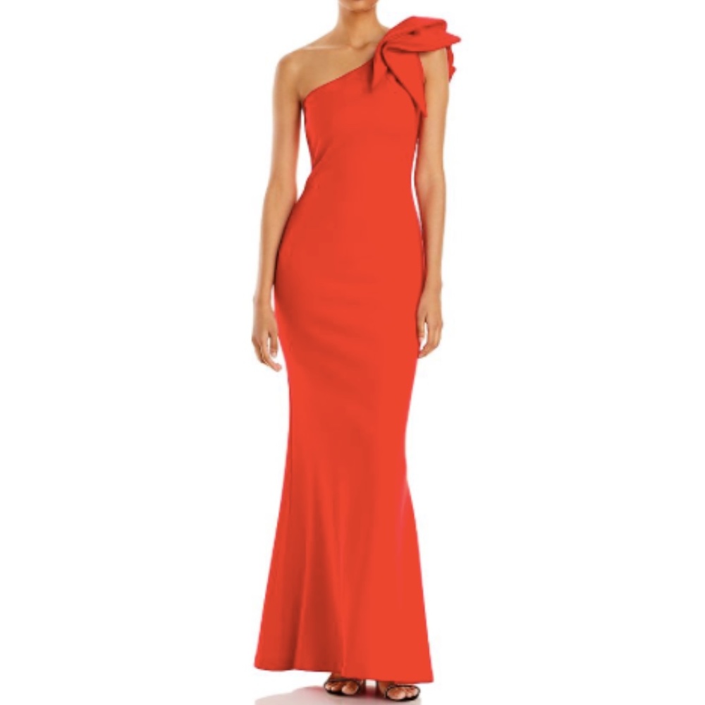 One-Shoulder Red Gown